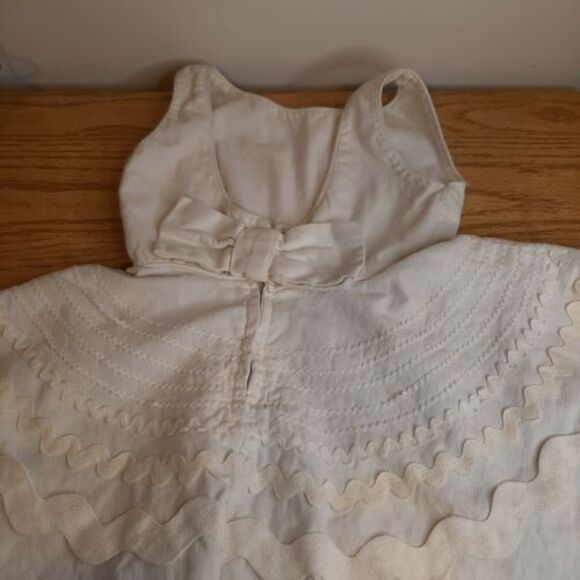 Vtg White Easter Party Dress Handmade Full Circle Retro Toddler/Girls - Picture 7 of 12